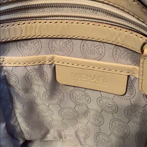 Barely Used Beige and Brown Michael Kors Purse - Picture 8 of 12